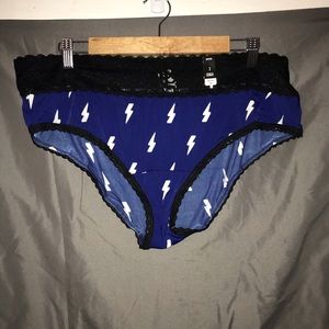 Torrid Blue Lightning Hipster Panties with Lace